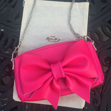 Hot Pink Leather Cross Body Shoulder Bag Etsy Pink Leather Handbags Pink Leather Bags