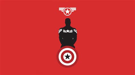 Marvel Comics Minimalist Red Superhero 4k 5k Hd Captain America