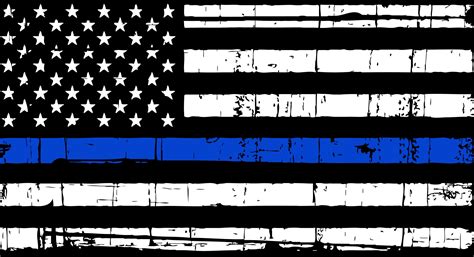 Thin Blue Line Flag Png