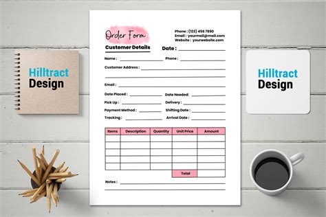 Editable Daily Order Form Template Graphic by HillTract · Creative Fabrica