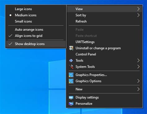 ¿cómo Mostrar U Ocultar Los Iconos Del Escritorio En Windows 10