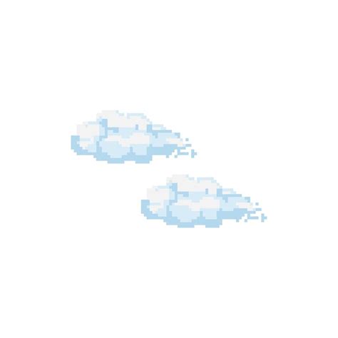 Free Pixel Art Clouds Graphic Vector Stock By Pixlr