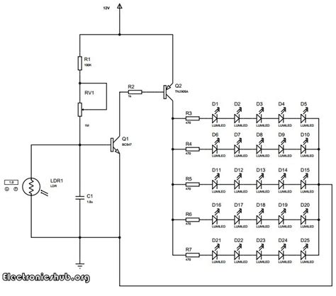 Circuit diagram is a free application for making electronic circuit diagrams and exporting them as images. Auto Intensity Control of High Powered LED Lights Circuit