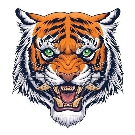 cabeza de tigre en la ilustración de estilo japonés Tiger artwork