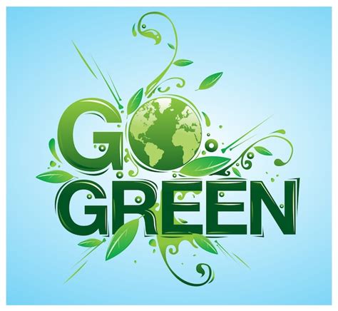 Poster Go Green Coretan