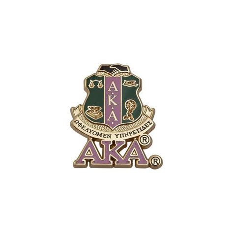 Aka Shield With Pink Greek Letters Lapel Pin Greek Letters Lapel
