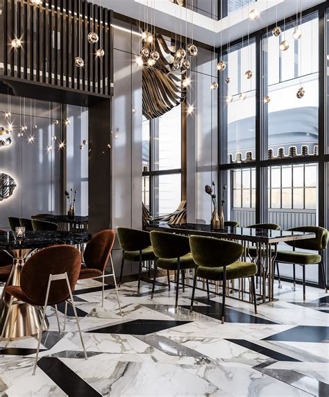 Pilot Hotel Lobby And Restaurant Areas On Behance Luxury Restaurant