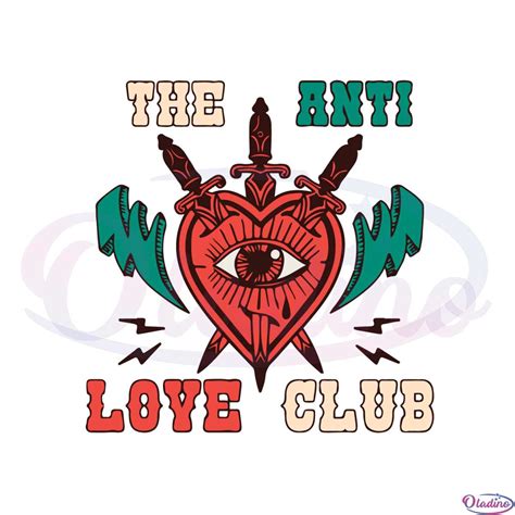 The Anti Love Club Funny Valentines Day Svg Cutting Files