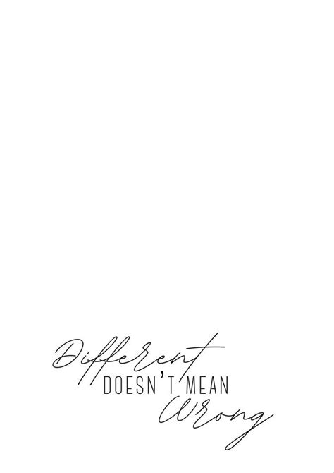 Different Doesnt Mean Wrong Wall Art Printable Digital Etsy