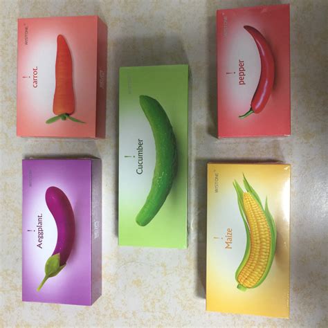 Silicone Vegetables Shaped Cucumber Corn Carrot Eggplant Multi Speeds
