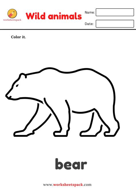 Wild Animal Coloring Pages Printable And Online Worksheets Pack