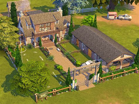 Horse Ranch No Cc The Sims Resource In 2023 Horse Ranch Woodland