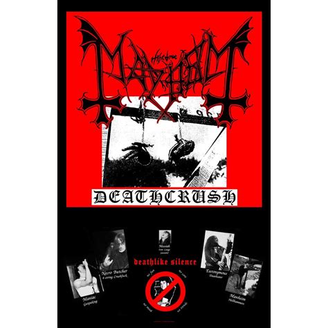 Mayhem Deathcrush Fabric Poster Flag Official Black Metal