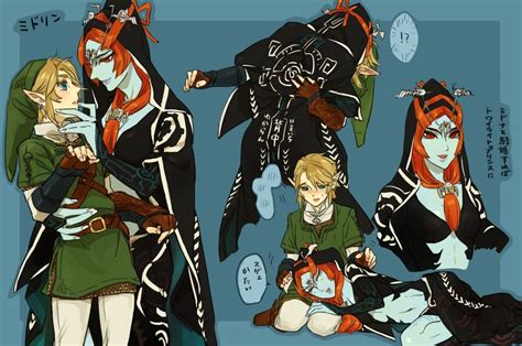 Link And True Form Midna Sketches Midona Twilightprincess Zelda