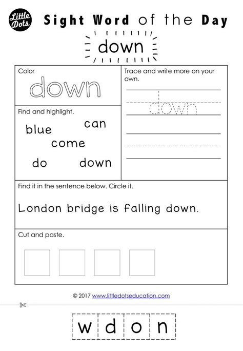 Free Printable Dolch Sight Words Worksheets Learning How