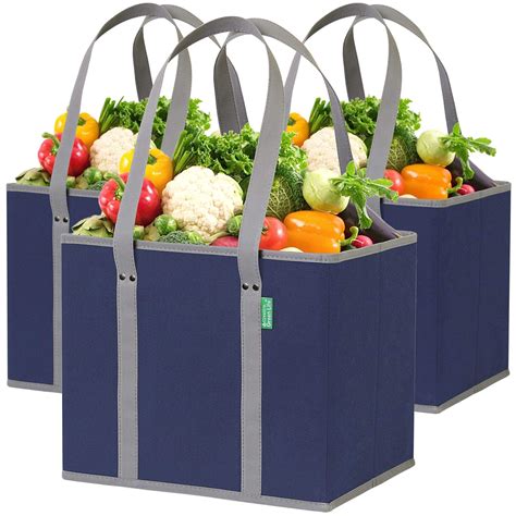 Reusable Grocery Bags 3 Pack Heavy Duty Reusable Shopping Bags With