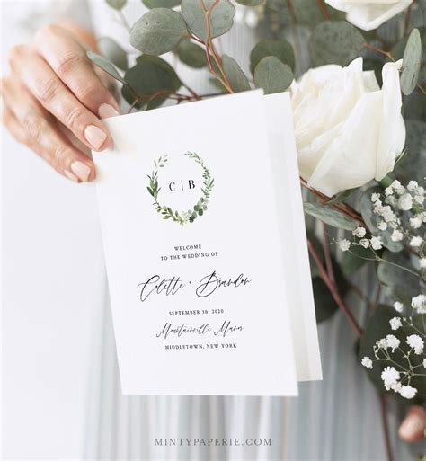 Maybe you would like to learn more about one of these? Wedding Program, Folded Booklet, Printable Order of Service Template, INSTANT DOWNLOAD, 100% ...