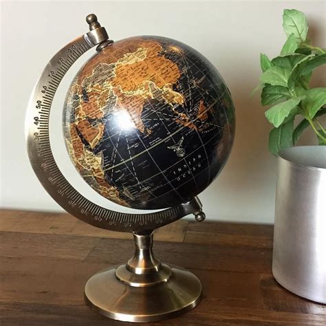 Decorative Blue Grey World Globe World Globes Decor Globe