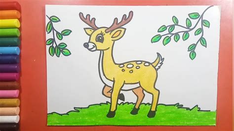 Easy And Simple Deer Drawing Youtube