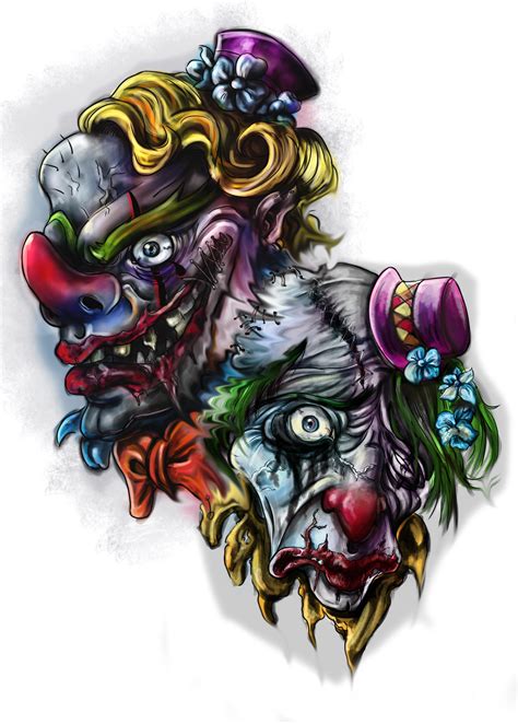 Clown Tattoo Design By Hisakichan Clown Tattoo Clown Tattoo Design