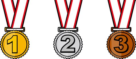 Gold Silver And Bronze Medals Clipart Free Download Transparent Png