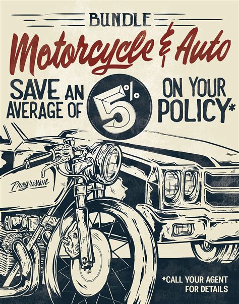 While progressive has multiple coverage options and discounts, the company's pricing is dependent on how you purchase your insurance policy, and it doesn't have the best reputation for customer. Progressive Motorcycle Insurance Posters on Behance