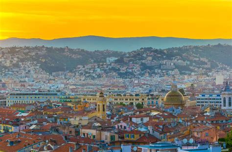 Sunset View Of Nice France Stock Image Image Of Tourism Summer