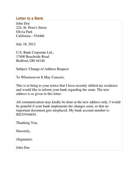 Free Printable Change Of Address Letter Templates Pdf Word Business