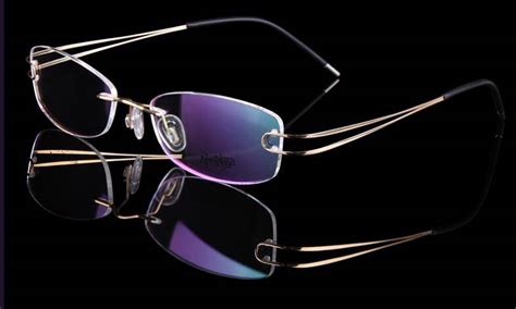 Designer Womens Rimless Titanium Glasses Frames Eyeglasses Flexible Optical Rx Ebay