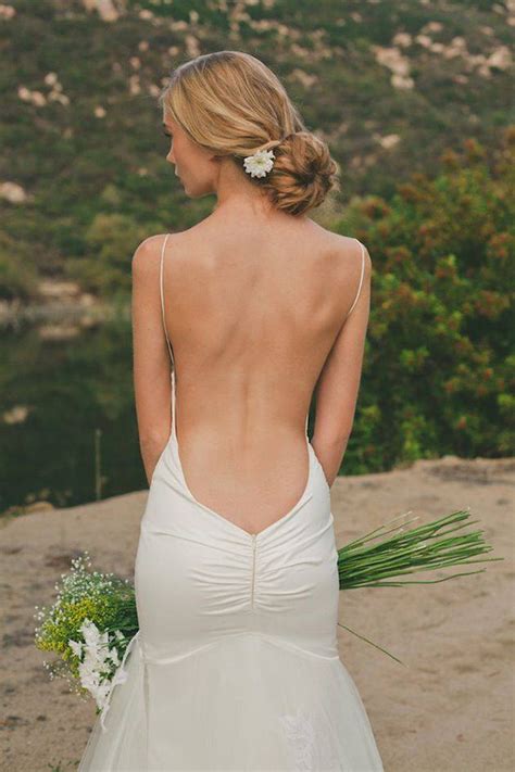 Stunning Backless Wedding Dress Easy Weddings