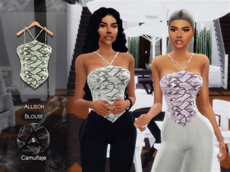Allison Blouse By Camuflaje At Tsr Sims 4 Updates
