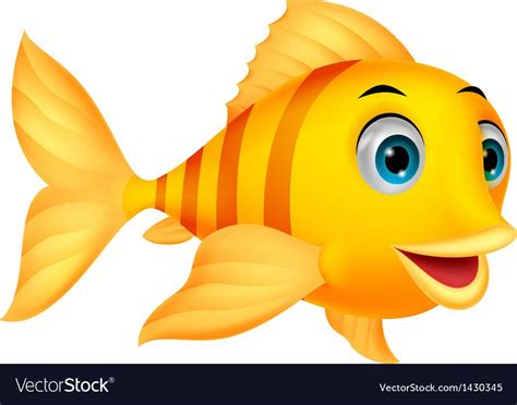 Vector Illustration Of Cute Fish Cartoon Download A Free Preview Or