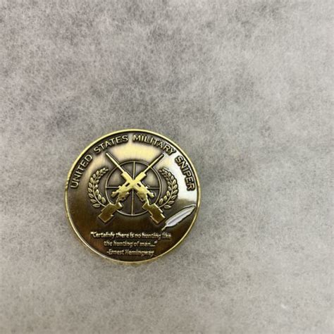 Us Military Sniper Challenge Coin One Shot One Kill 4620658582