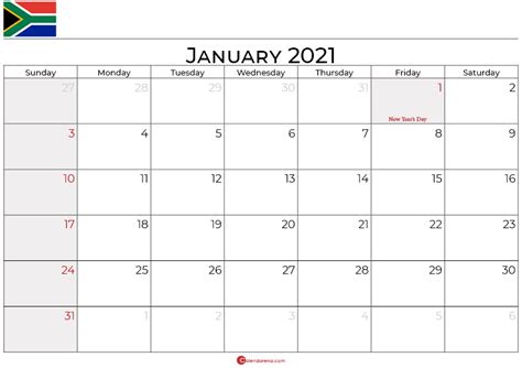 Download Calendar January 2021 2021 January Calendar To Print