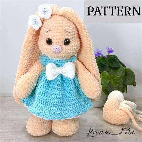 Crochet Pattern Amigurumi Bunny Plush Toy Easy Sewing Pdf Etsy In