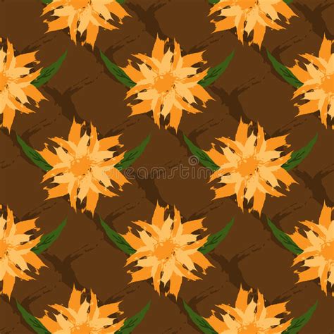 The Floral Ornament Seamless Pattern Abstract Flowers And Leaves On