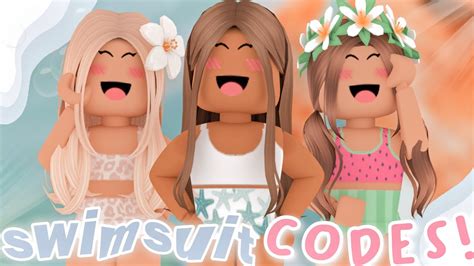 Aesthetic Roblox Swimsuits With Codes Links Youtube