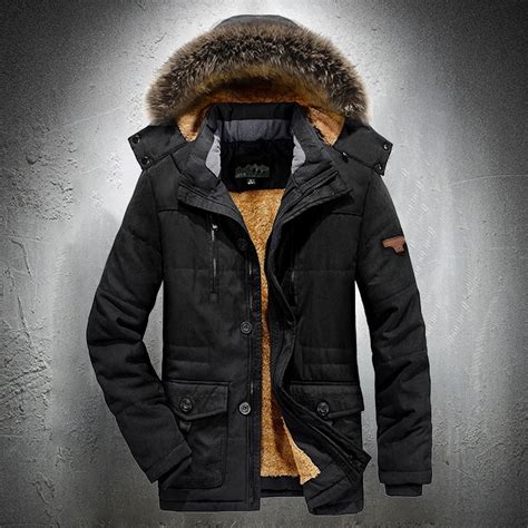 2020 Winter Jacket Mens Parkas Coat Fur Collar Fashion Outdoor Jacket Fur Lined Warm Coat Thick ...