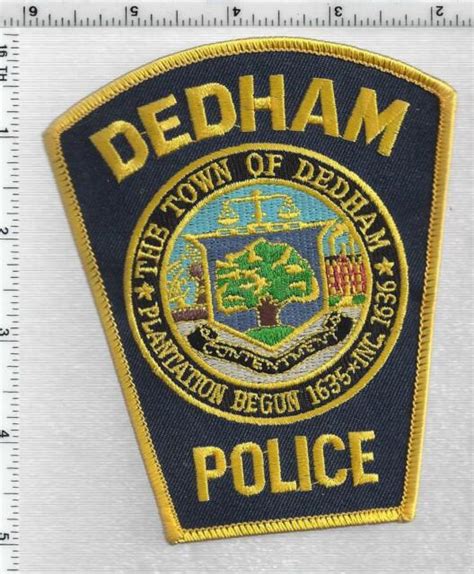 Dedham Police Massachusetts 3rd Issue Shoulder Patch Ebay