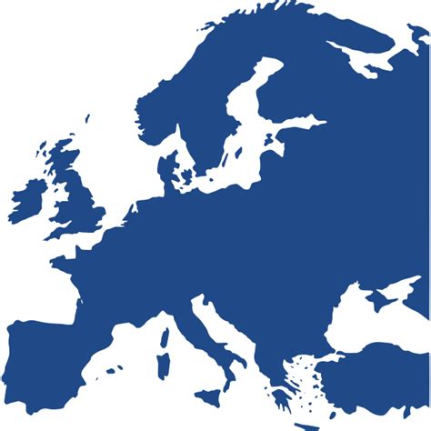 Map Of Europe In Dark Blue Color Free Svg