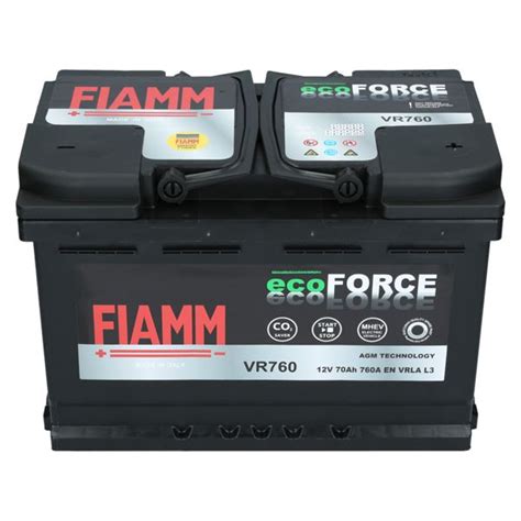 Fiamm Eco Force 12v 70ah 760aen Autobatterien Batcarde Shop Agm