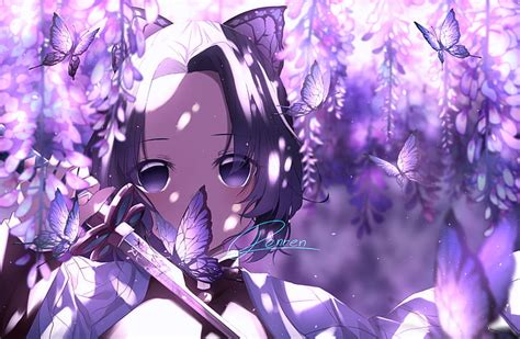 Wallpaper demon slayer téléchargeable en hd ou en 4k. Anime, Demon Slayer: Kimetsu no Yaiba, Papillon, Fille ...