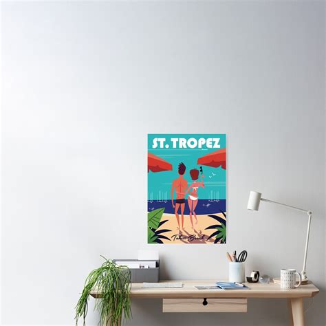 St Tropez Tahiti Beach Poster Poster By Gagodel Redbubble