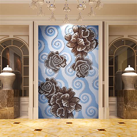 Crystal Glass Mosaic Tile Puzzle Tile Wall Backsplashes Bathroom Living