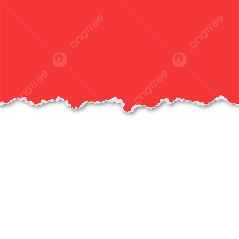 Red Torn Paper Vector Art Png Horizontal Red Torn Paper Vector