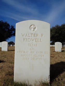 Walter Reinhardt Kidwell 1924 1945 Mémorial Find a Grave