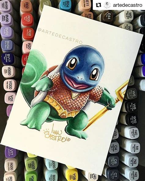 A Drawing Of A Blue Turtle Holding A Stick In Its Hand And Surrounded
