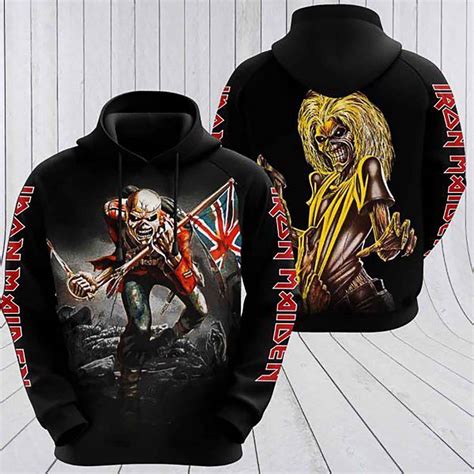 Iron Maiden Black 3d Hoodie For Men For Women Iron Maiden T Shirts