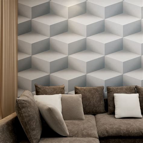 Hanmero 3d Effect Geometric Pattern Modern Simple Style Wallpaper