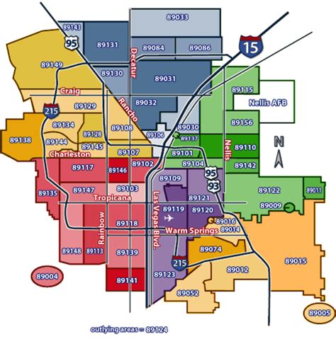 Las Vegas Area Zip Code Map Map Of Interstate